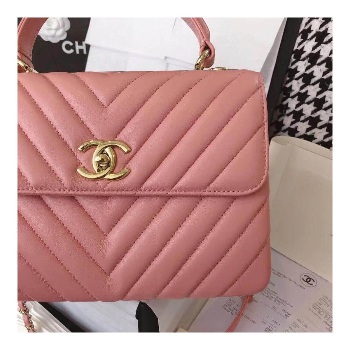 Chanel Chevron Quilted Small Trendy CC 25453