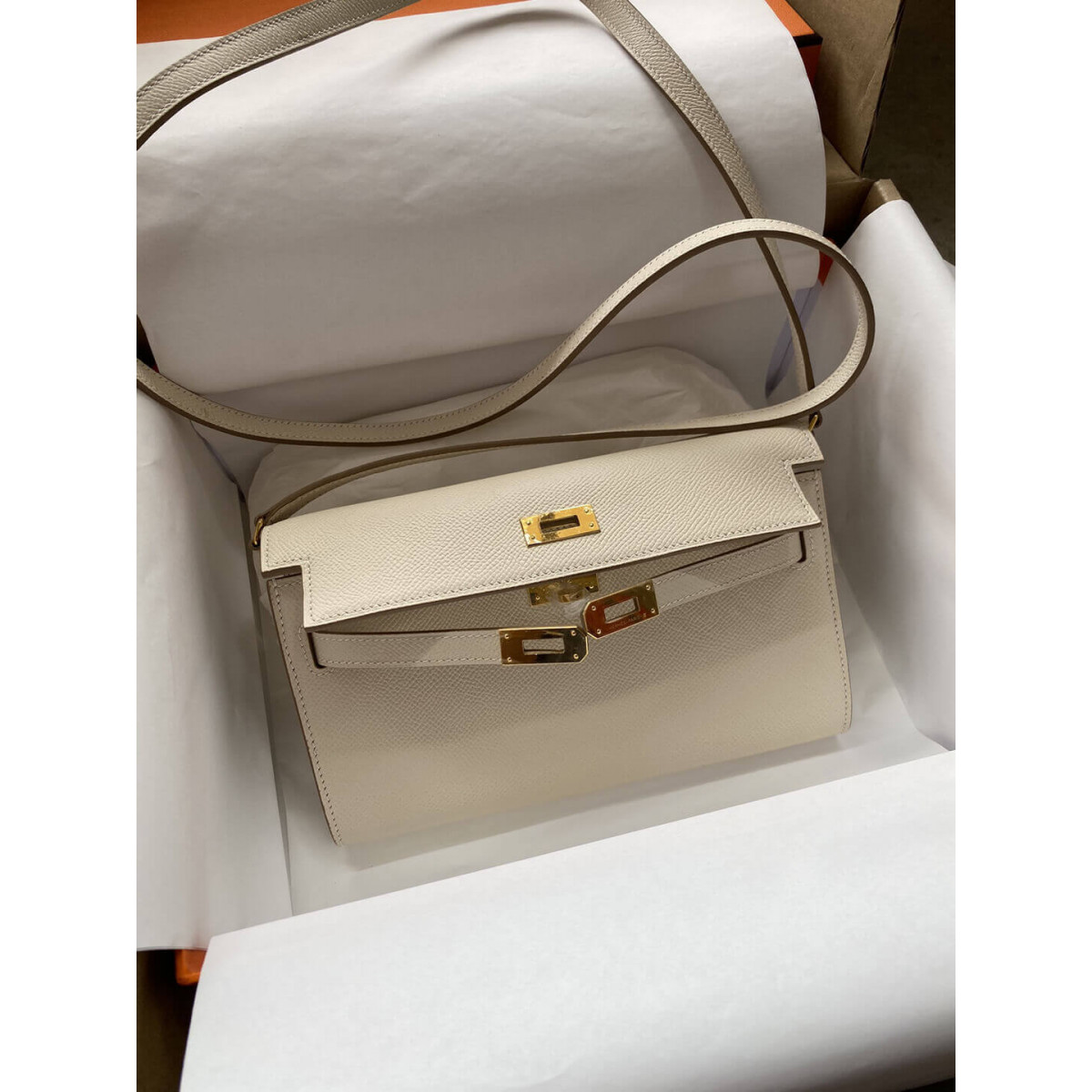 Hermes Kelly Wallet to Go Woc 499041 Off-White