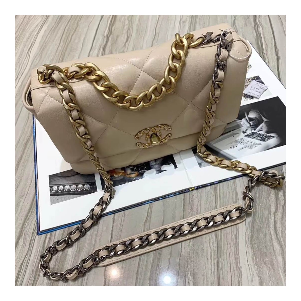 Chanel 19 Lambskin Flap Bag AS1160