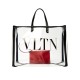 Valentino Garavani Grande Plage Medium PVC &amp; Leather Tote Bag 9008