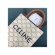 Celine Mini Vertical Cabas In Triomphe Canvas 194372 White