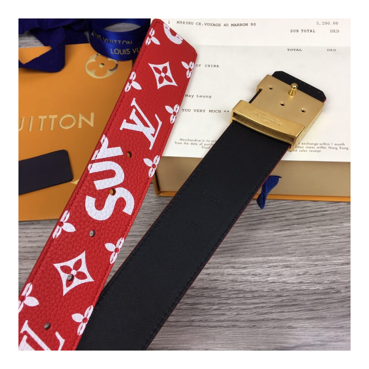 Louis Vuitton Supreme Initiales 40mm Belt MP015