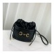 Gucci 1955 Horsebit Bucket Bag 602118 Black