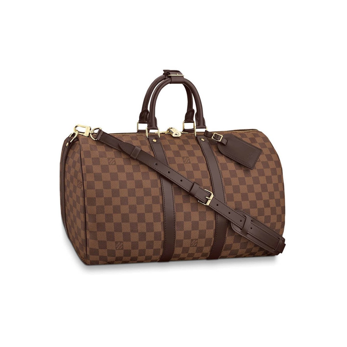 Louis Vuitton Damier Ebene Canvas Keepall Bandouliere 45 N41428