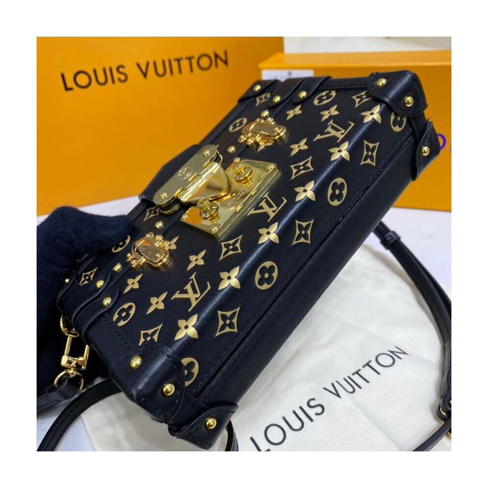 Louis Vuitton Petite Malle Monogram Metal Bag M57817