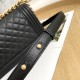 Chanel Le Boy Bag 25cm A67086 Black Caviar Leather