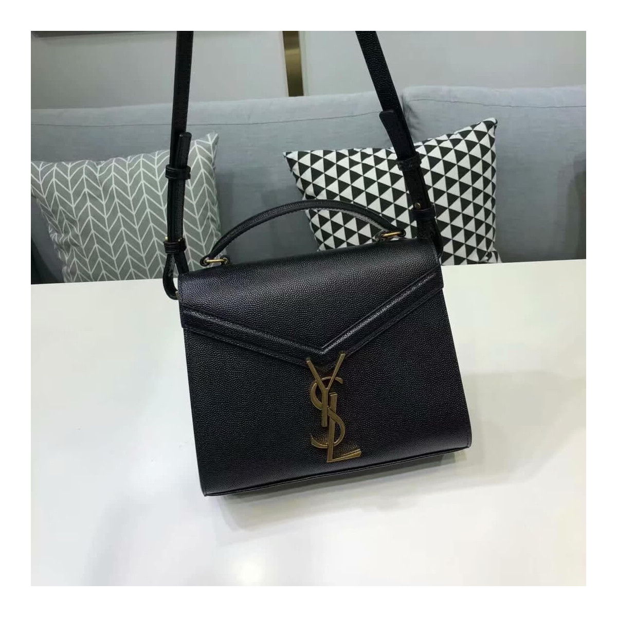 YSL Saint Laurent Cassandra Mini Top Handle Bag 602716