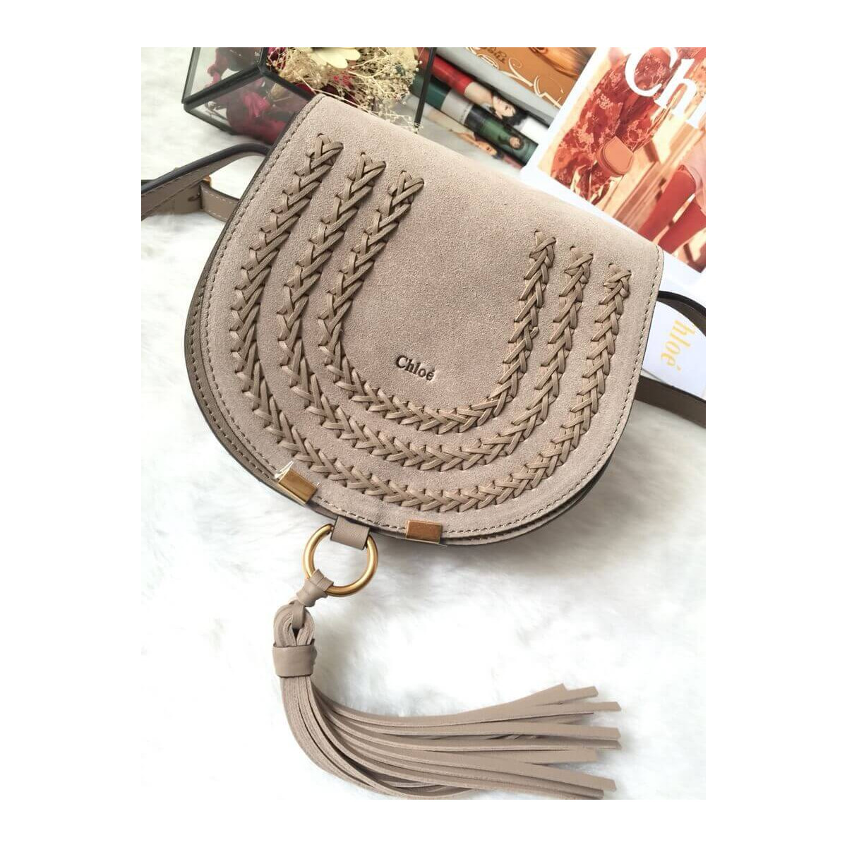 Chloe Mini Marcie Bag in Suede P580