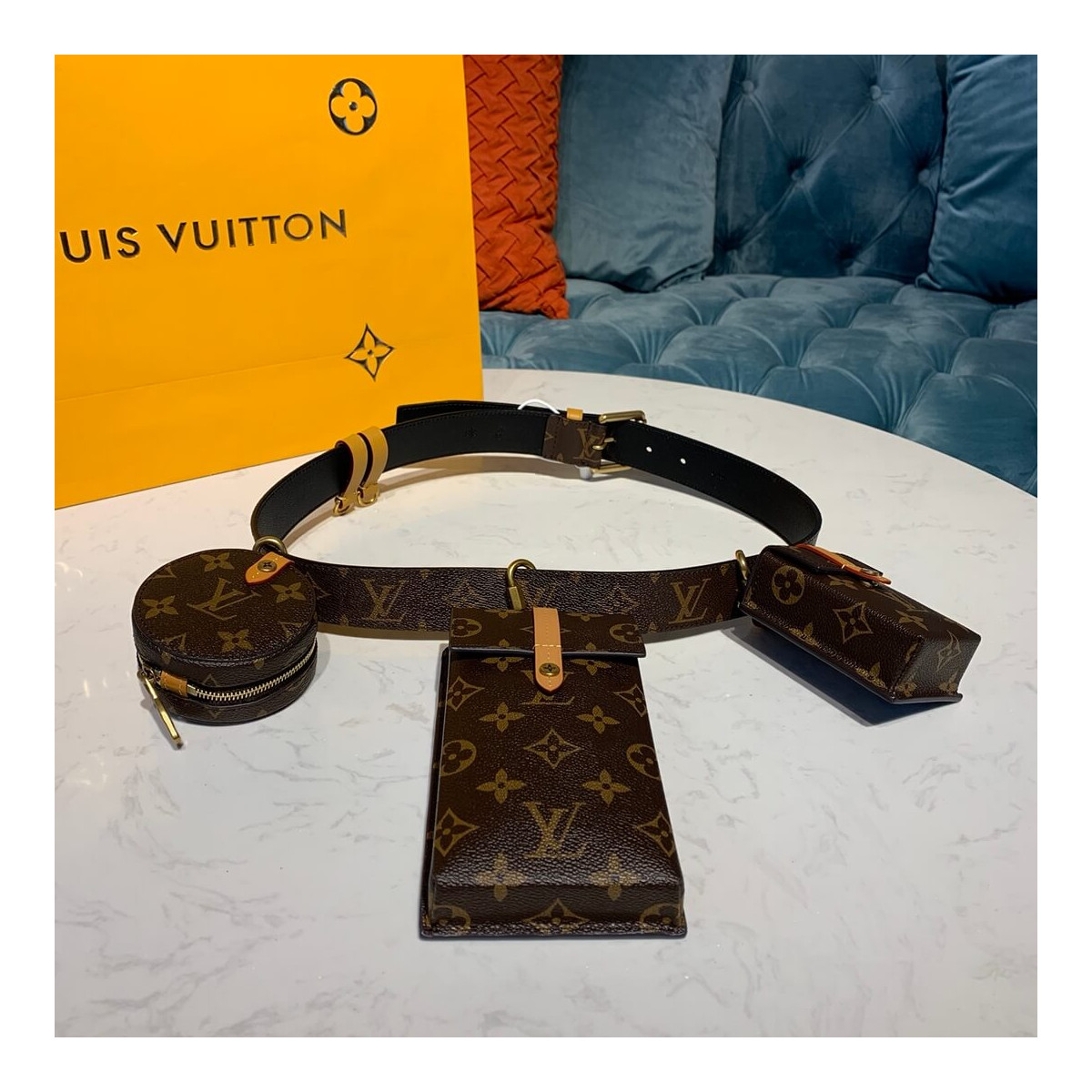 Louis Vuitton Monogram Daily Multi Pocket 30mm Belt M0236U