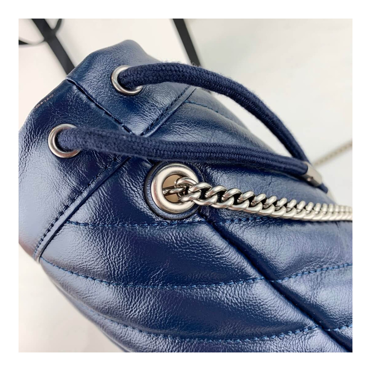 Gucci GG Marmont Mini Bucket Bag 573817 Blue