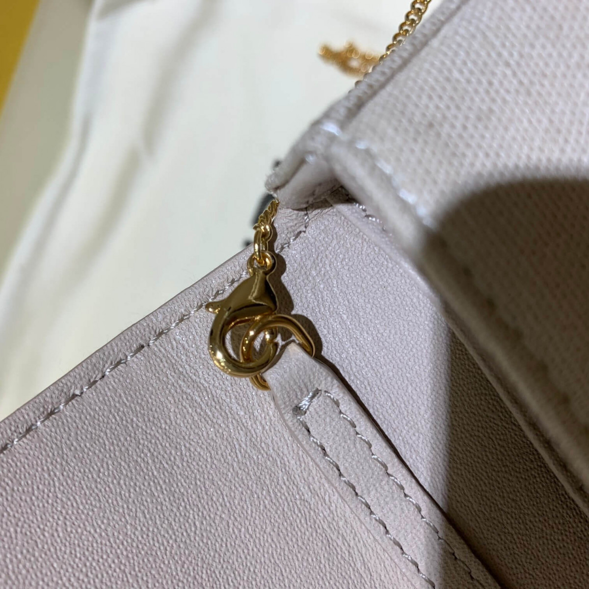 Fendi Nano Baguette Charm in Beige Canvas 7AR844