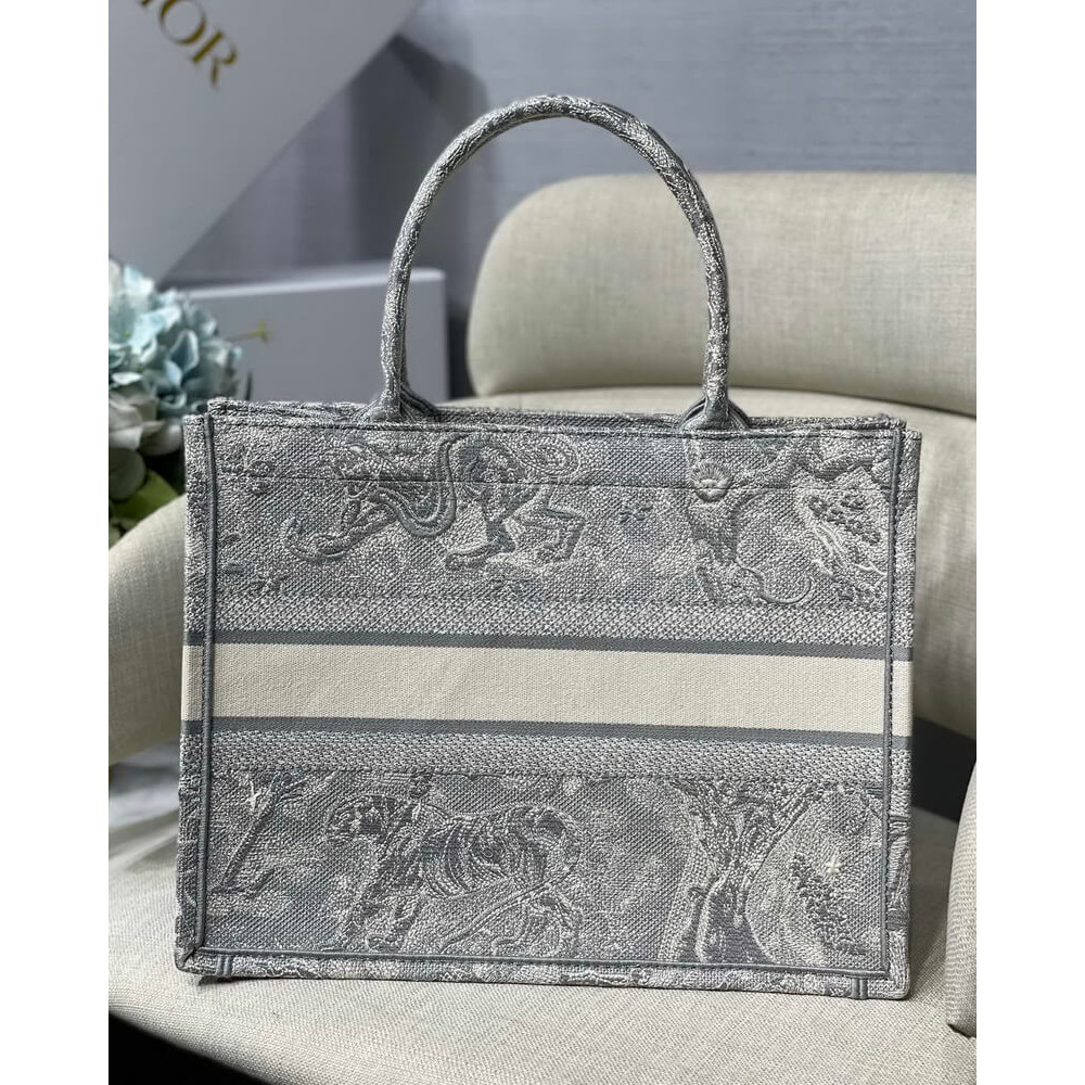 Christian Dior Small Book Tote Toile De Jouy Bag M1296