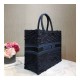 Christian Dior Book Tote Blue Camouflage Embroidery M1286