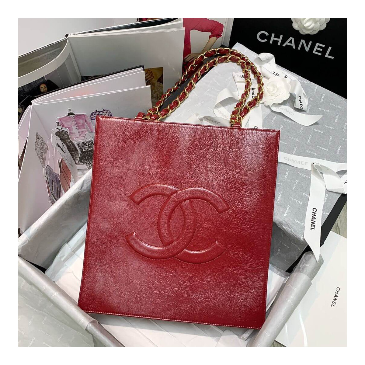 Chanel Shiny Aged Calfskin Shopping Bag AS1945