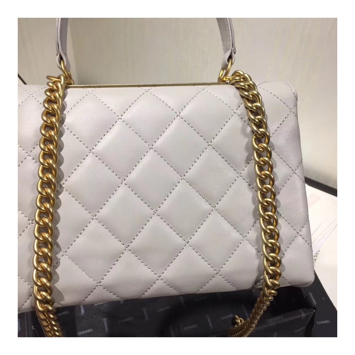 Chanel Flap Bag With Top Handle AS1174