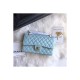 Chanel 1112 Tiffany Blue Medium Size 2.55 Lambskin Leather Flap Bag