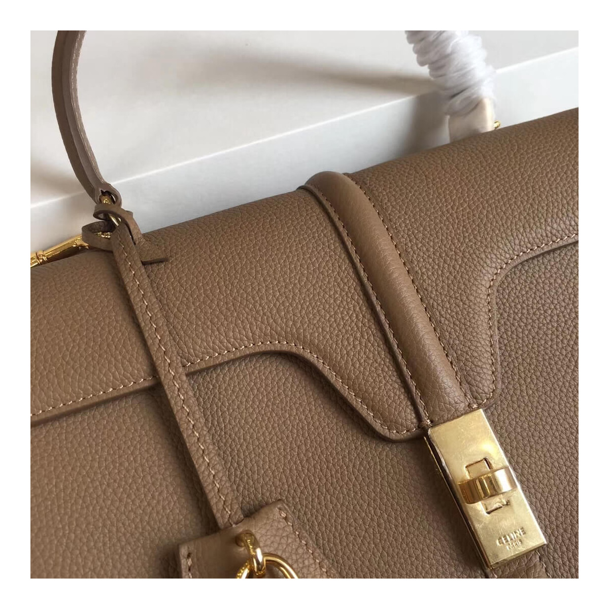 Celine Medium 16 Bag In Grained Calfskin 187373