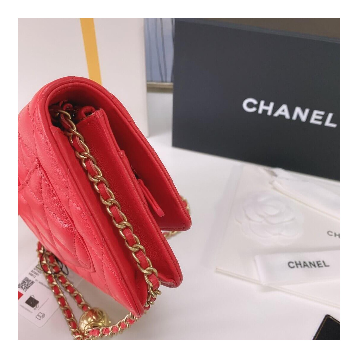 Chanel WOC With CC Details On Strap AP1450 in Lambskin