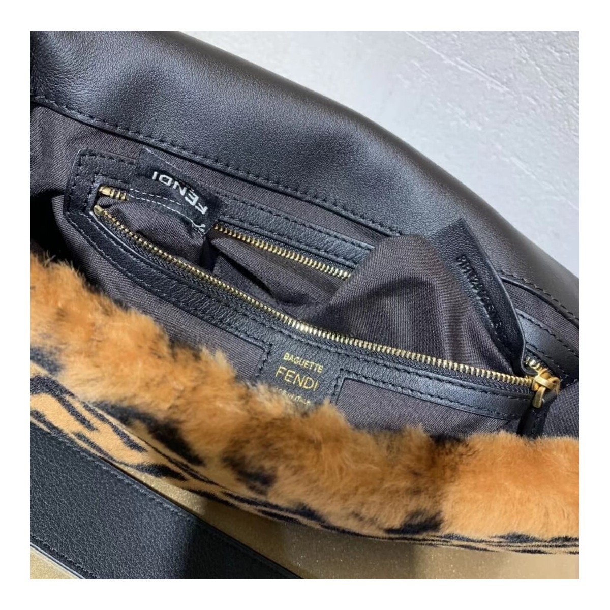 Fendi Sheepskin Baguette Bag 8BR600