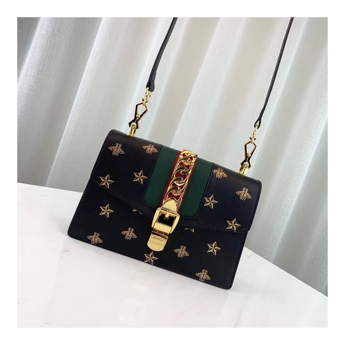 Gucci Sylvie Bee Star Small Shoulder Bag 524405