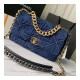 Chanel 19 Large Flap Bag AS1161 Denim