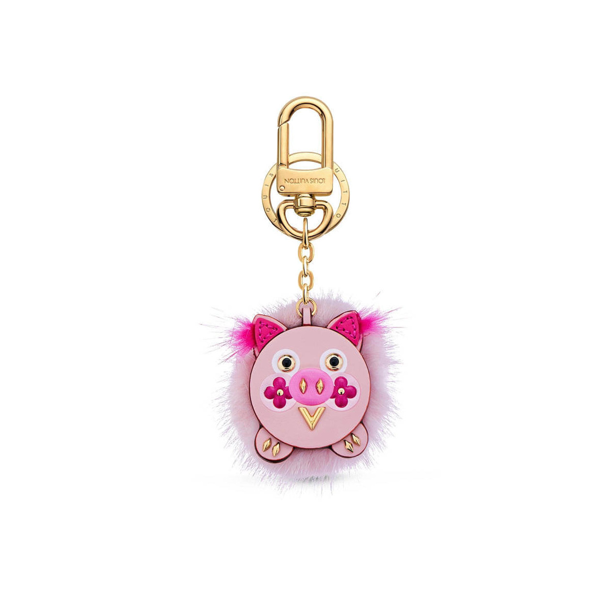 Louis Vuitton Wild Fur Pig Bag Charm And Key Holder M64260