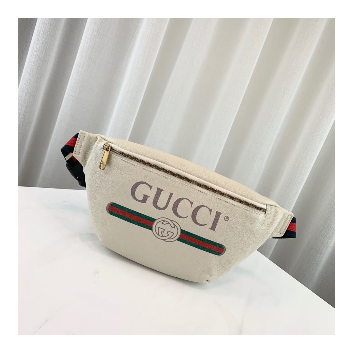 Gucci Print Leather Belt Bag 493869