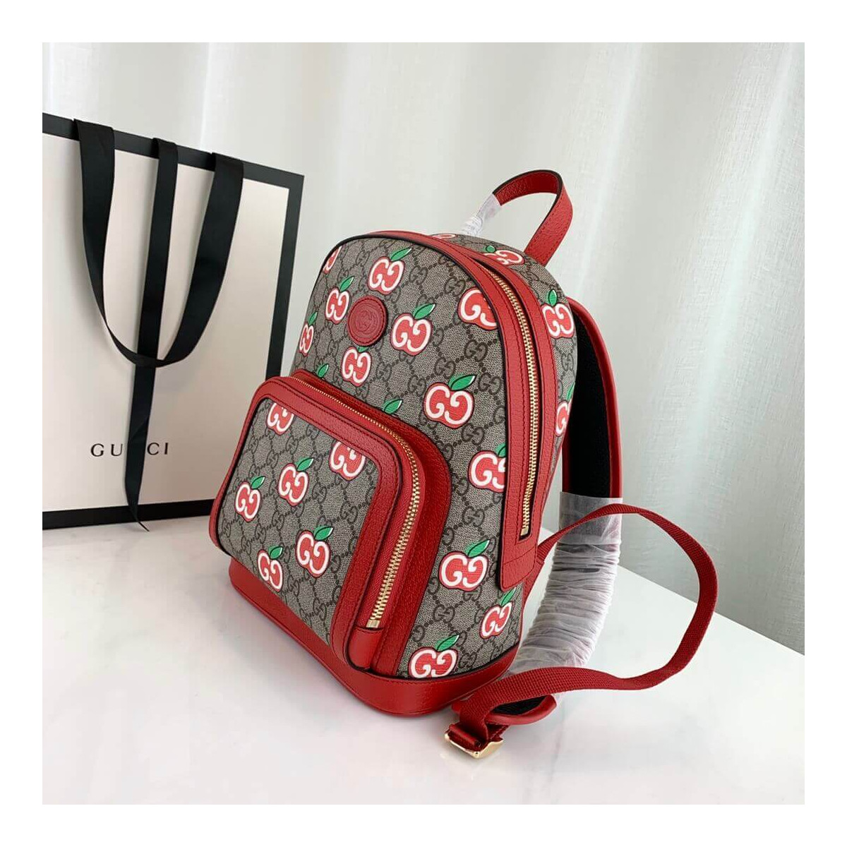 Gucci GG Apple Print Small Backpack 601296