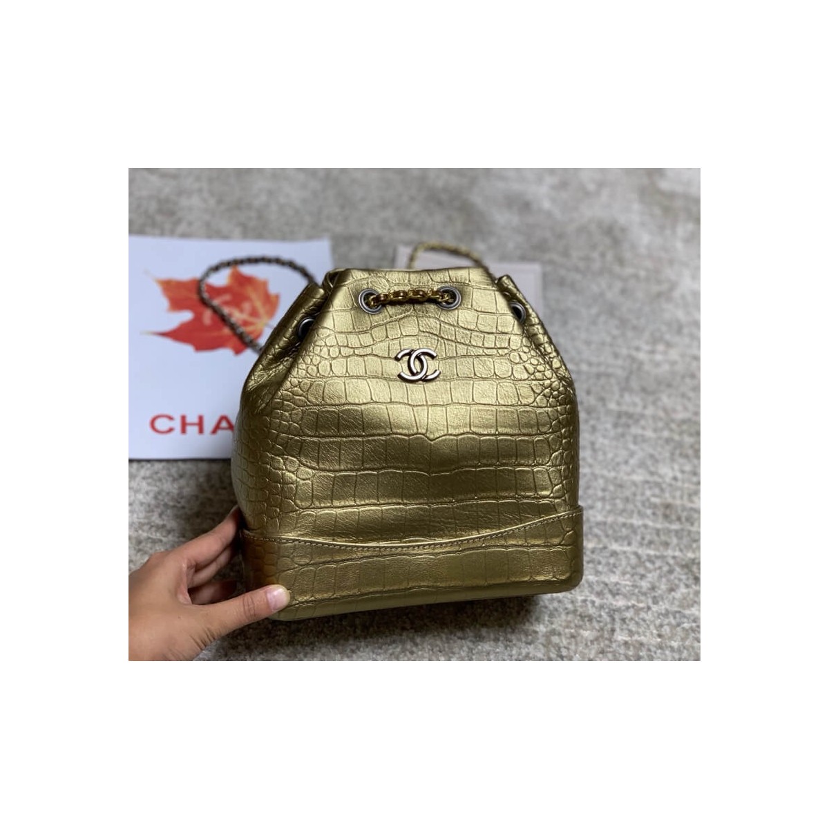 Chanel Crocodile Leather Backpack A94485