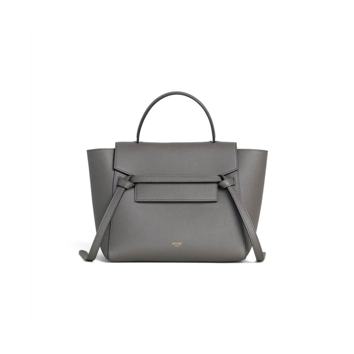 Celine Micro Belt Bag In Grained Calfskin 189153 Grey