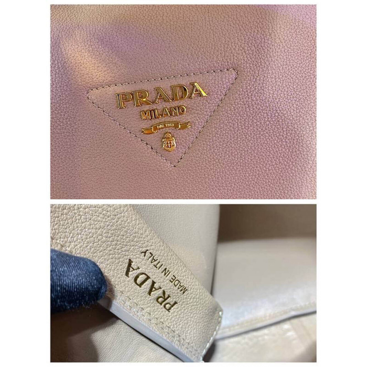 Prada Deerskin Leather Should Tote Bag 1BC145