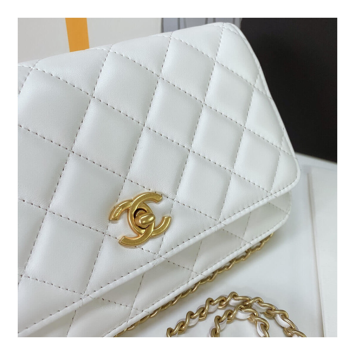 Chanel WOC With CC Details On Strap AP1450 in Lambskin