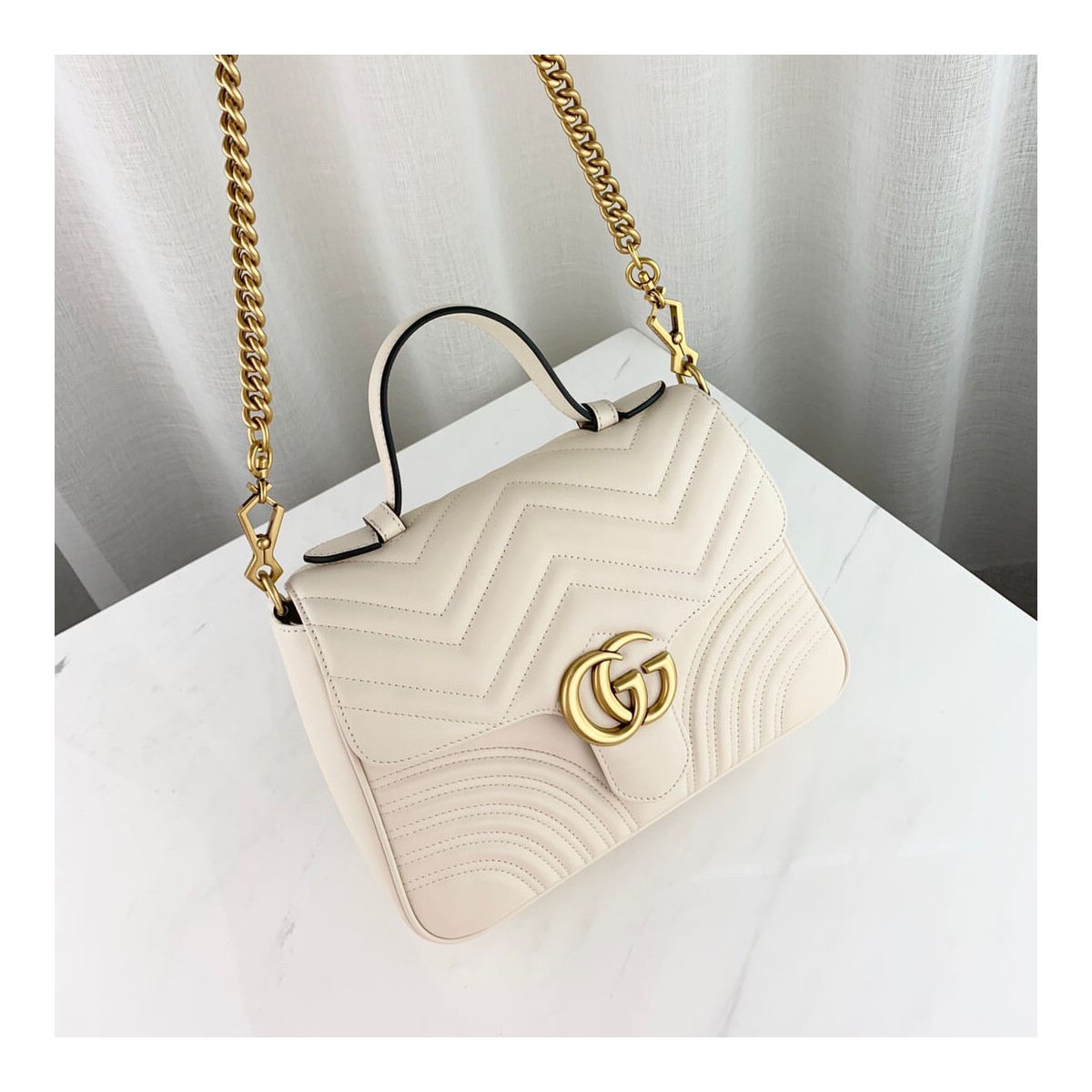 Gucci GG Marmont Matelasse Top Handle Bag 498110