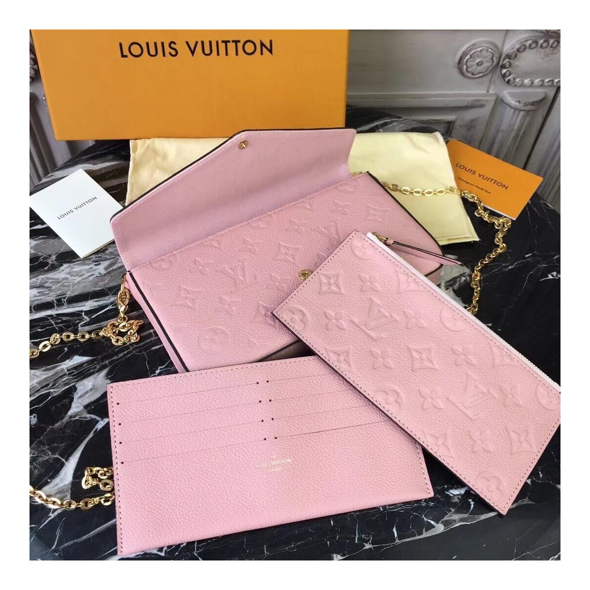 Louis Vuitton Monogram Empreinte Pochette Felicie M64064