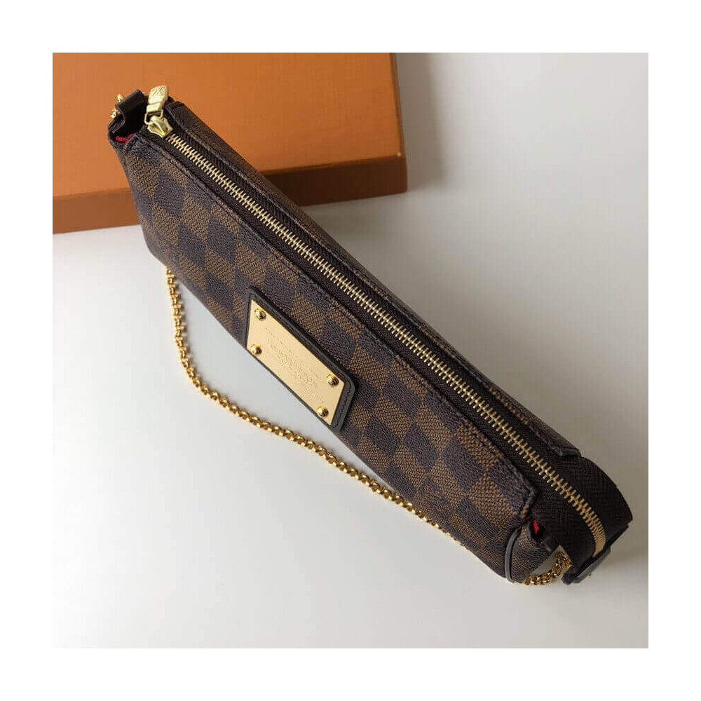 Louis Vuitton Damier Ebene Canvas Eva Clutch N55213