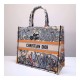 Christian Dior Book Tote Bag In Embroidered Canvas M1286