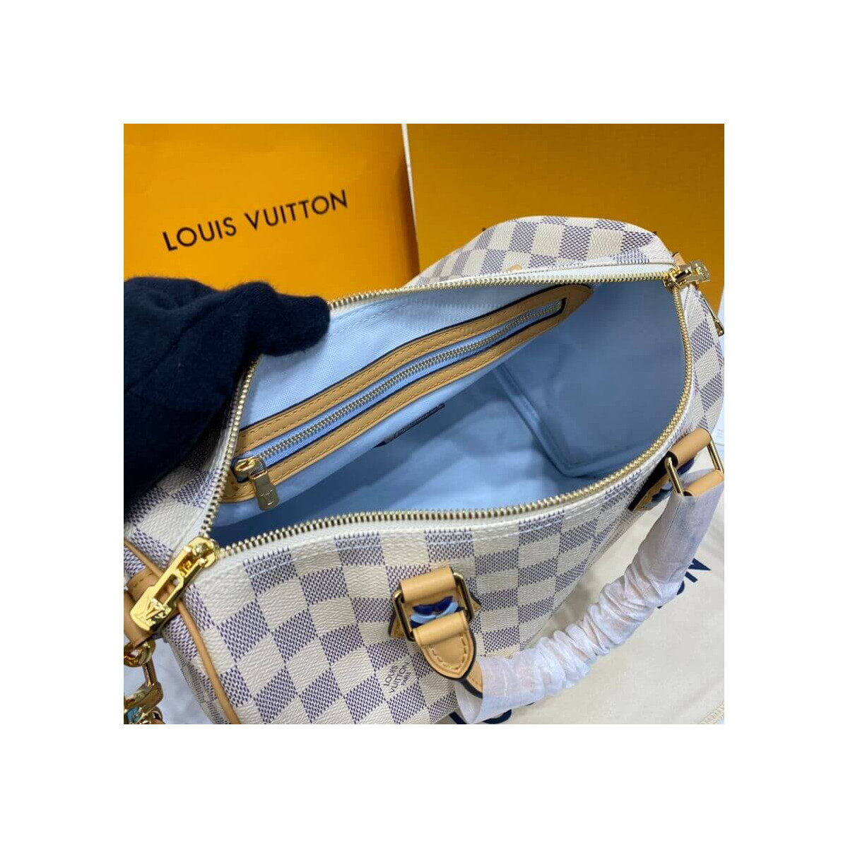 Louis Vuitton Damier Azur Speedy Bandouliere 30 N50054