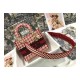 Dior Medium Lady D-Lite Dioramour Bag in Dots Embroidery M0565