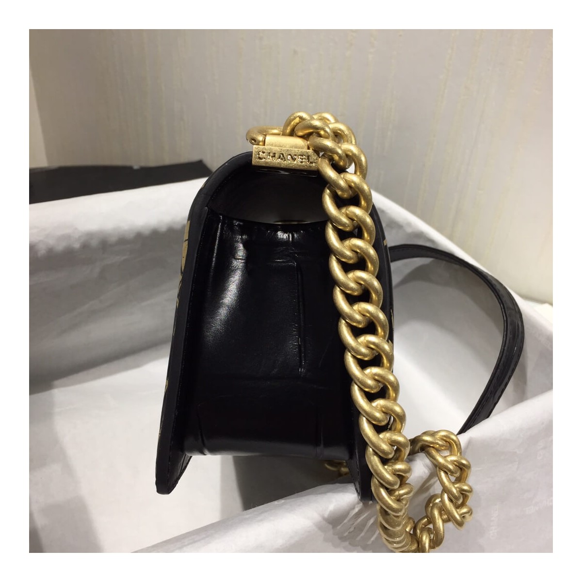 Chanel Small Boy Chanel Handbag A67085 Gold