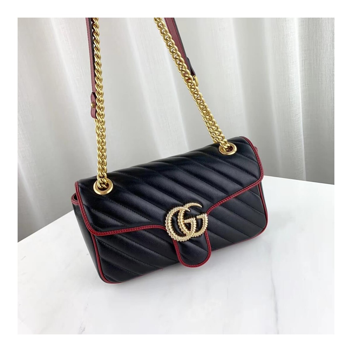 Gucci GG Marmont Small Shoulder Bag 443497 Black