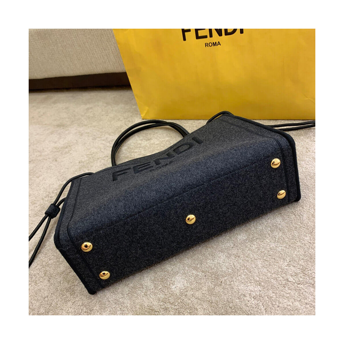 Fendi Logo Wool Shopper 8BH378