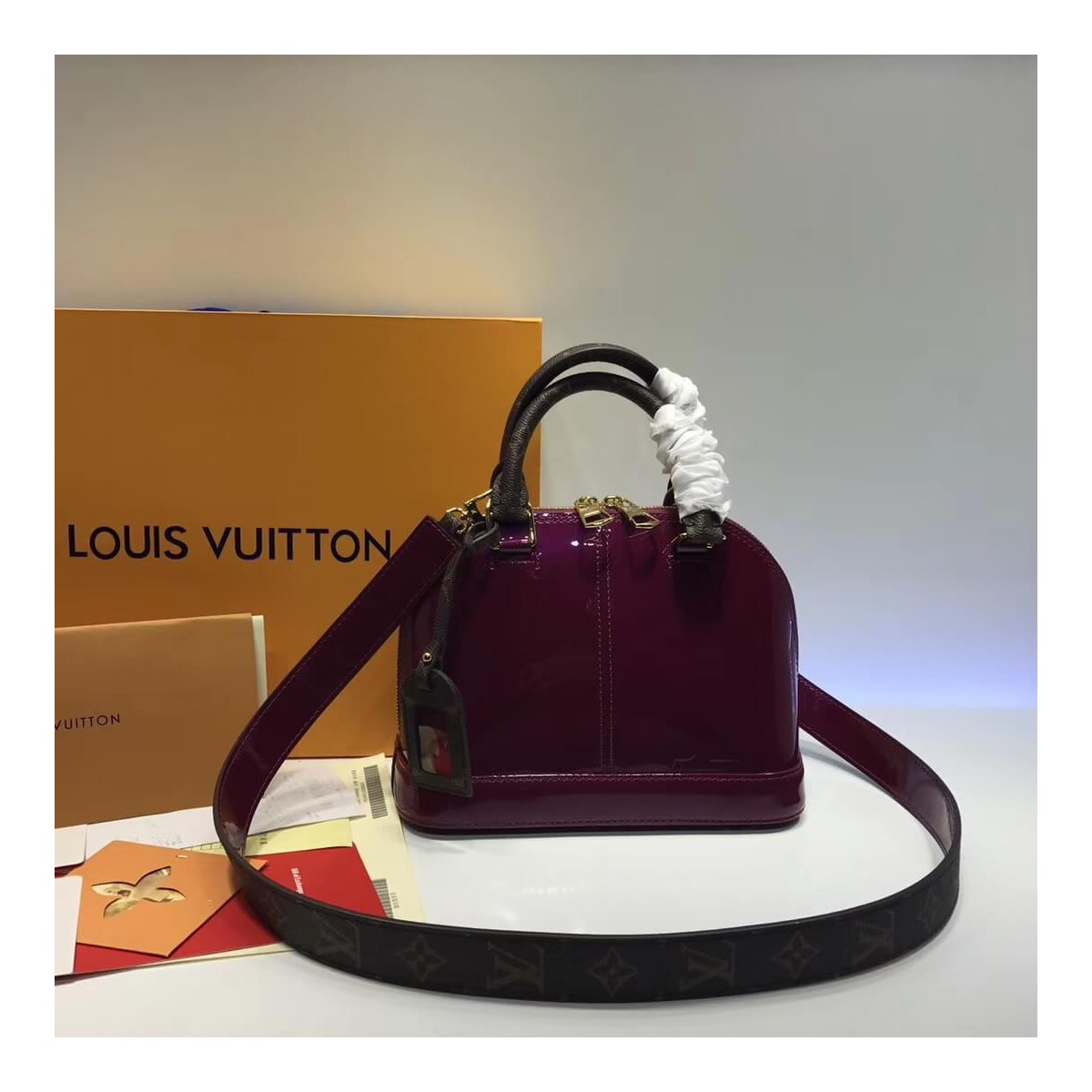 Louis Vuitton Patent Leather Alma BB M54785