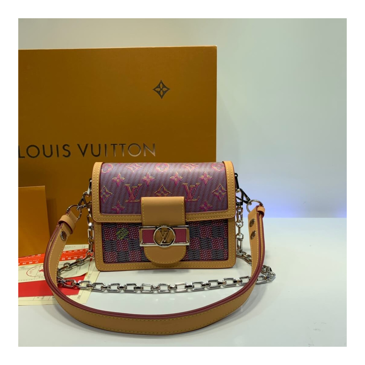 Louis Vuitton Printed Calf Leather Mini Dauphine M55454