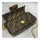 Fendi Mini Baguette Bag in Brown Fabric 8BS017