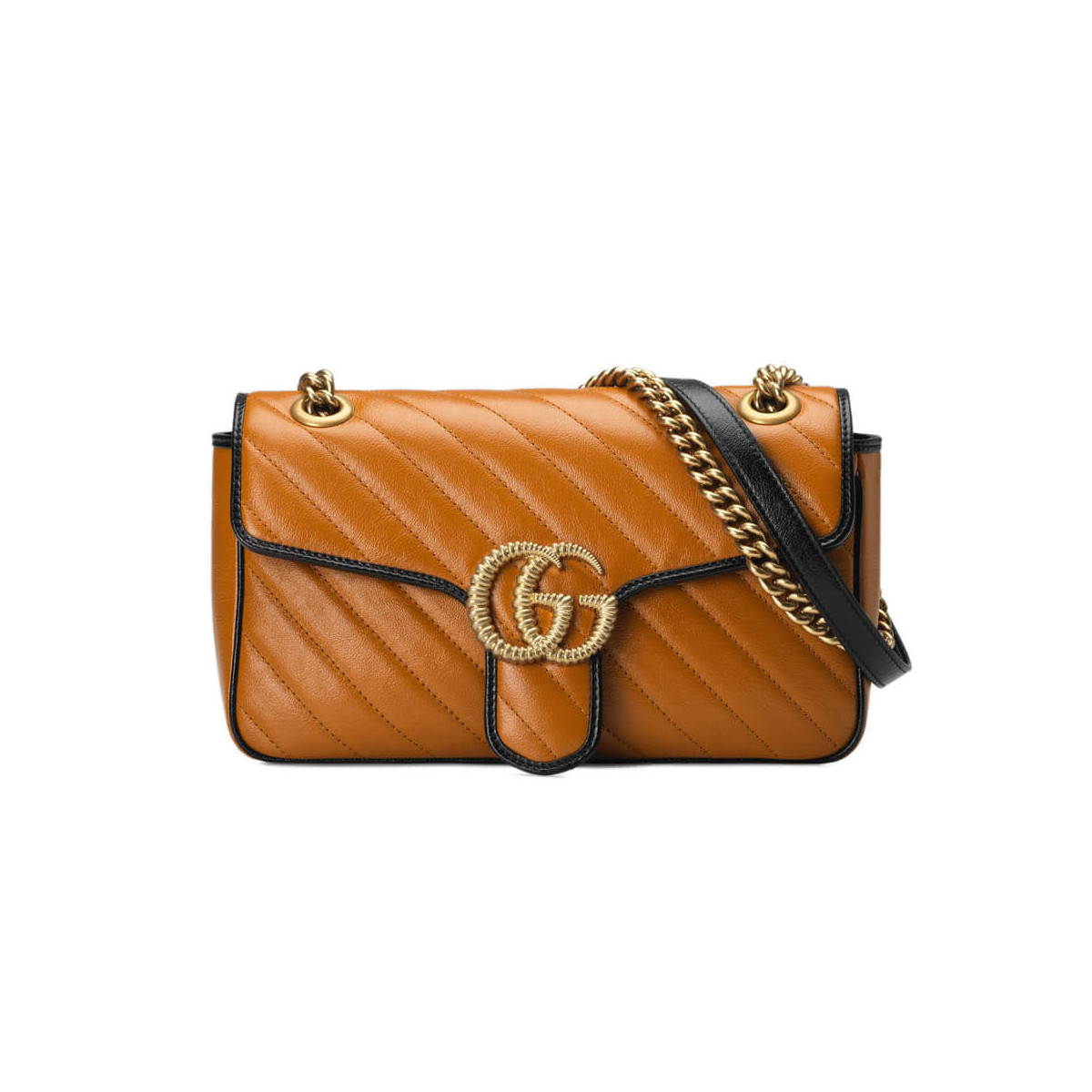 Gucci GG Marmont Small Shoulder Bag 443497 Cognac