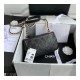 Chanel Crystal Pearls Chain Flap Bag AS2210