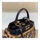 Fendi Peekaboo Iconic Mini Brown Sheepskin Bag 8BN244