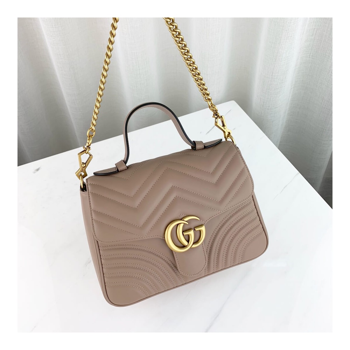 Gucci GG Marmont Matelasse Top Handle Bag 498110