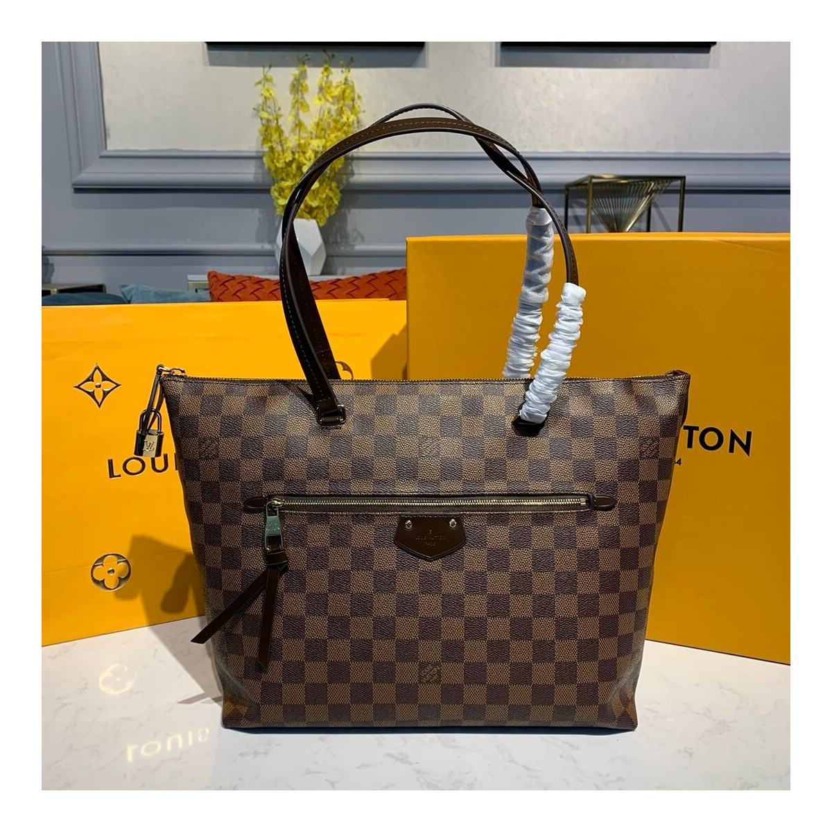 Louis Vuitton Damier Ebene Canvas Iéna MM N41013