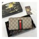 Gucci Bee Print Web GG Supreme Zip Around Wallet 408831